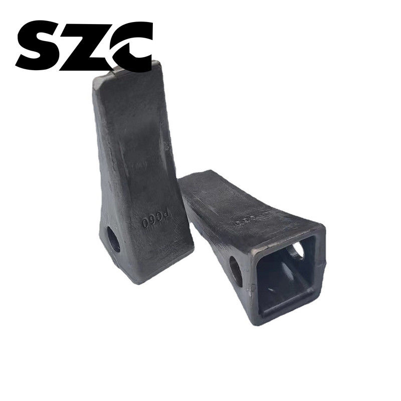 High Performance Hydraulic Excavator Bucket Teeth And Adapter Black Color